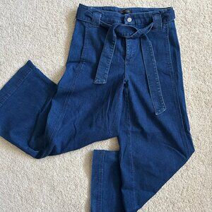 Ann Taylor Belted Marina Pant- Dark Indigo